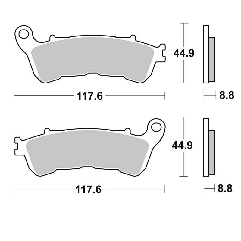 Image of Plaquettes de freins SBS 828HS Sinter Métal Fritté avant/arrière (Spécial ABS selon modèle)