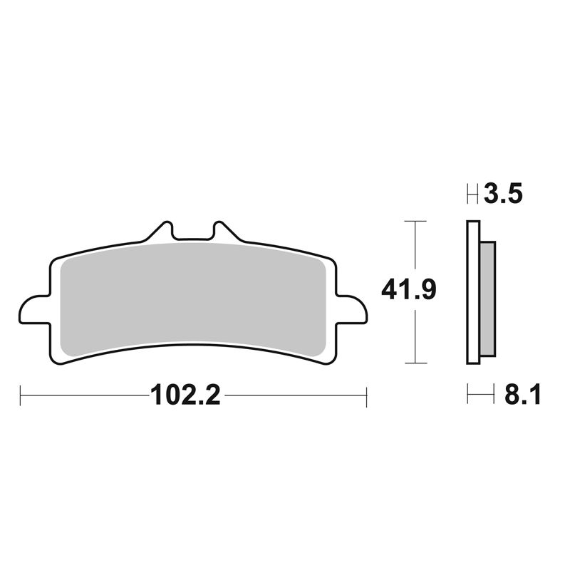 Plaquettes de freins SBS 841DC Racing carbon avant (Spécial S selon modèle)