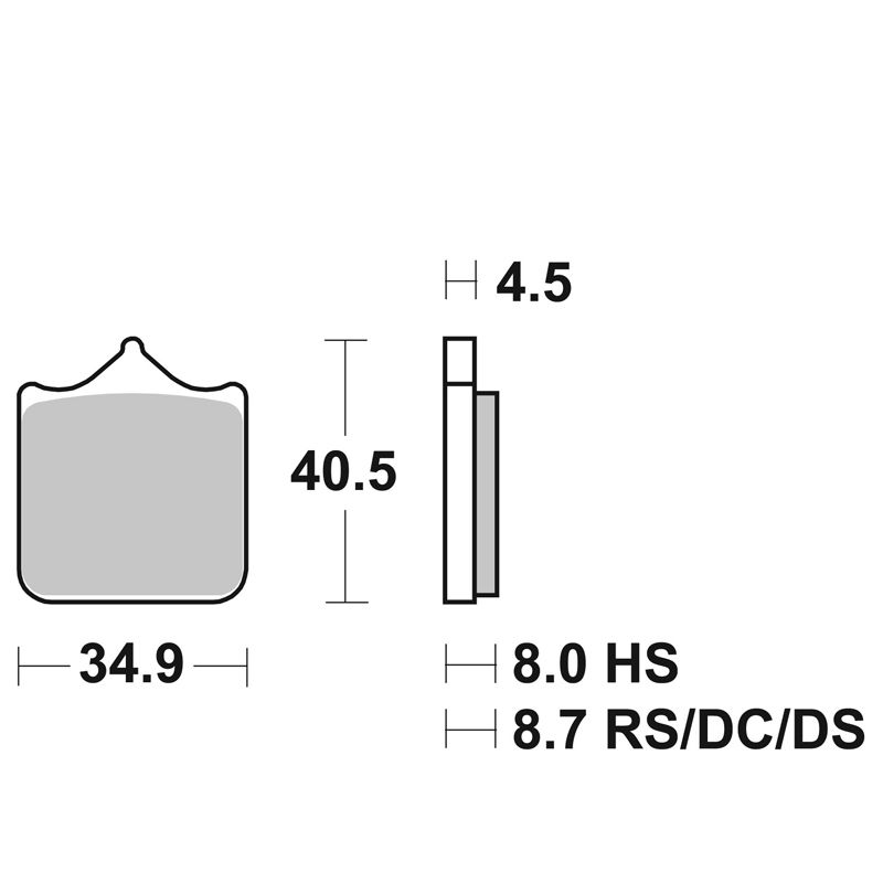 Plaquettes de freins SBS 870DC Racing carbon avant
