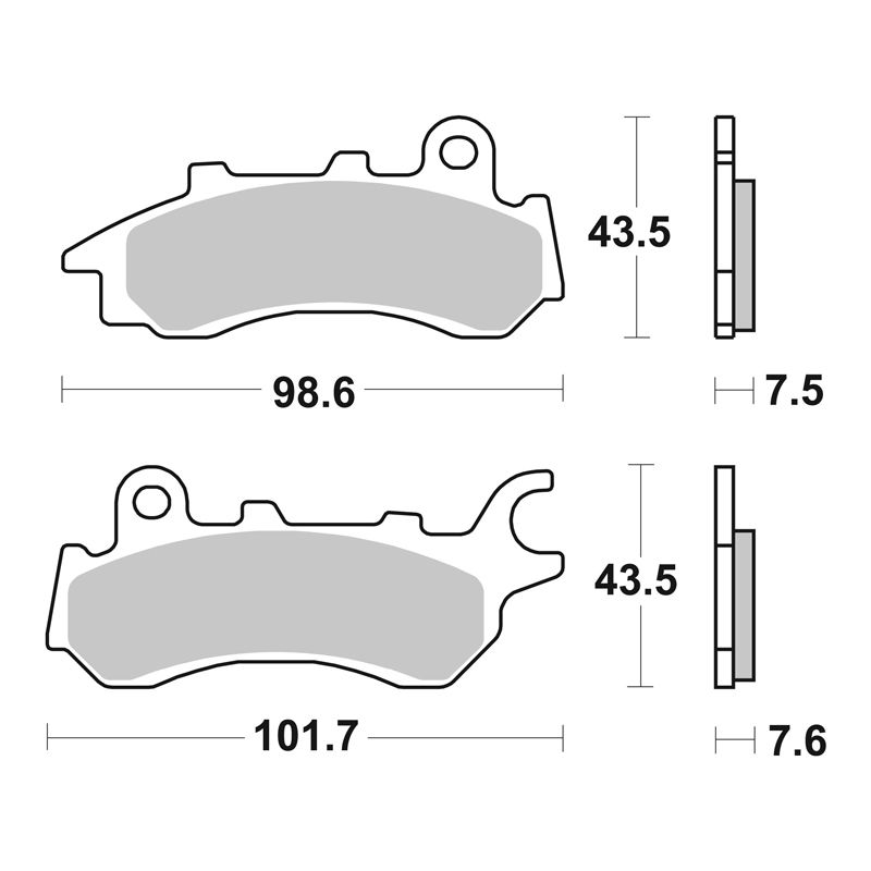 Plaquettes de freins SBS 958HF Organique avant