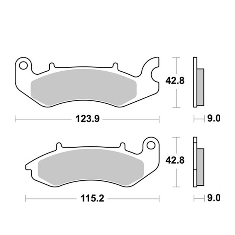 Plaquettes de freins SBS 968HF Organique avant/arrière