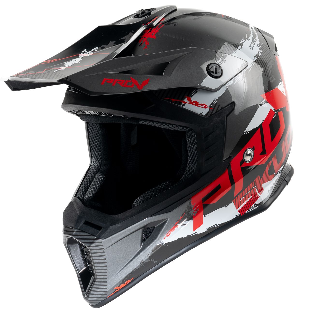 Casco Cross Integrale Adulti Nero/Bianco Omologato ECE 22-05 - Taglia L