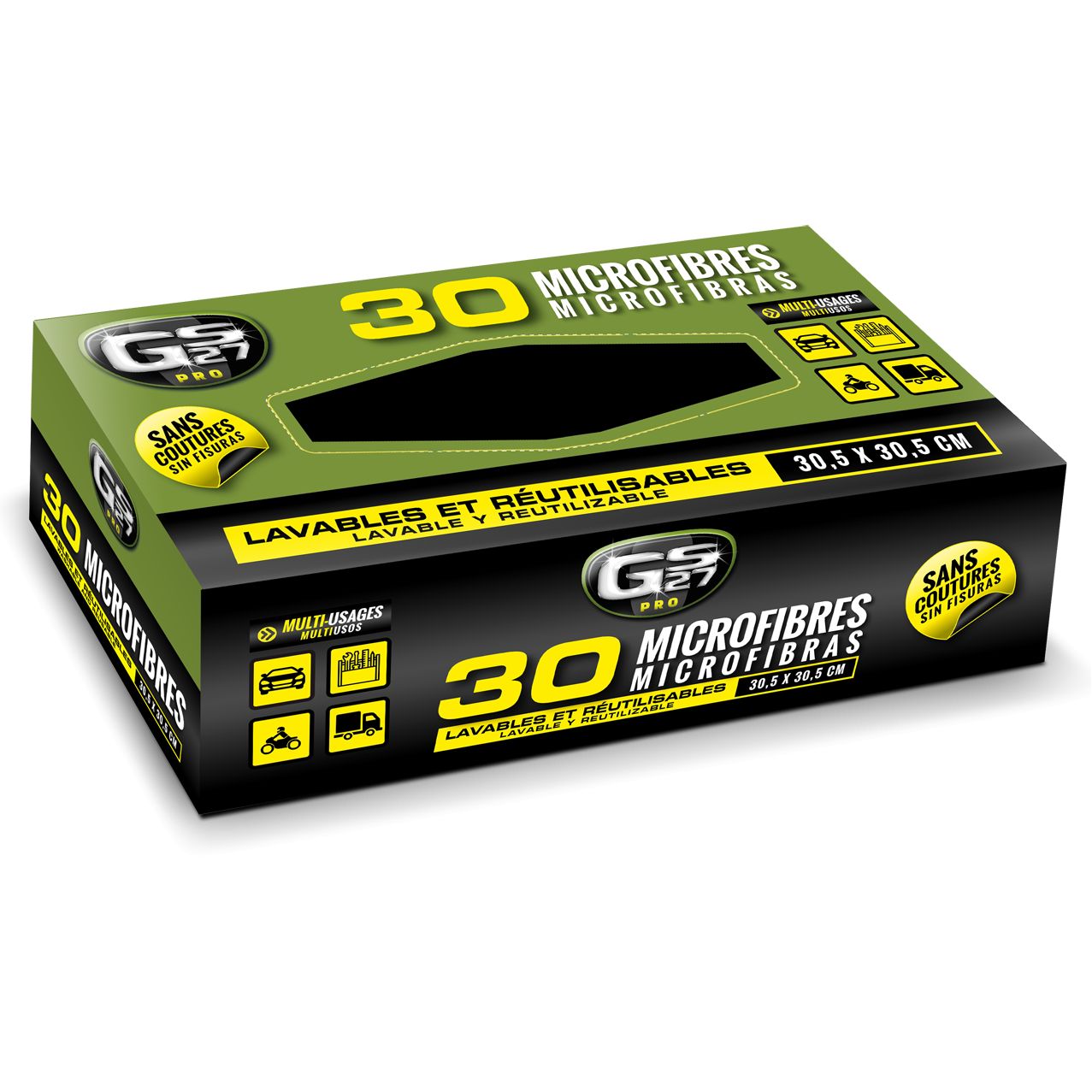 Microfibre GS27 Boite de 30 Microfibres - Lavables & Réutilisables