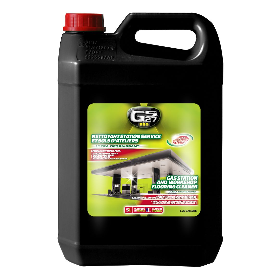 Dégraissant GS27 Nettoyant Station Service & Sols d'Ateliers Ultra Dégraissant - Formule Concentrée