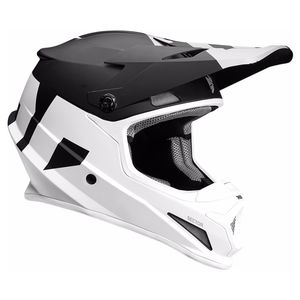 Casque cross Thor SECTOR - LEVEL - MAT NOIR BLANC - 2019