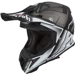 Casque cross Airoh AVIATOR 2.2 - CHECK - WHITE MATT 2019