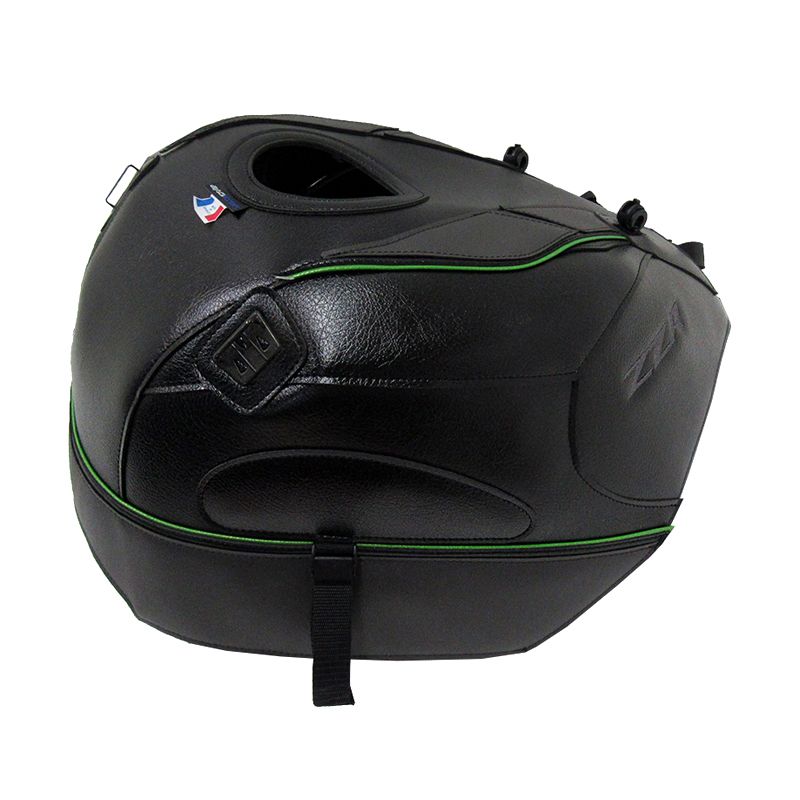 Tapis de réservoir Bagster NOIR/DÉCO ESPACE/LISERET VERT NACRÉ