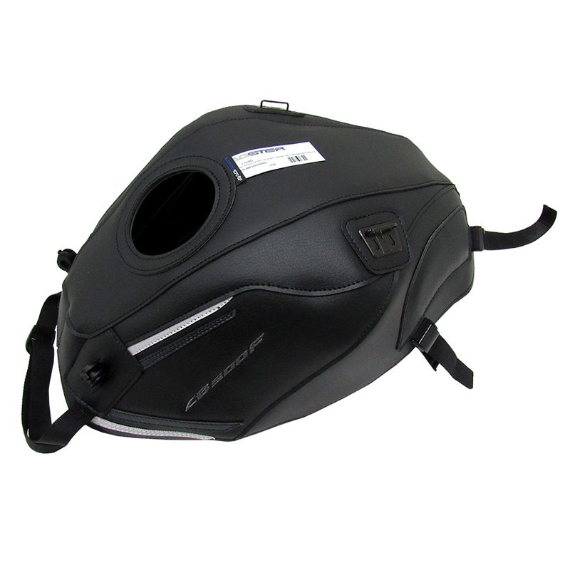 Tapis de réservoir Bagster NOIR MAT GRAINE DECO ARGENT/ANTHRACITE