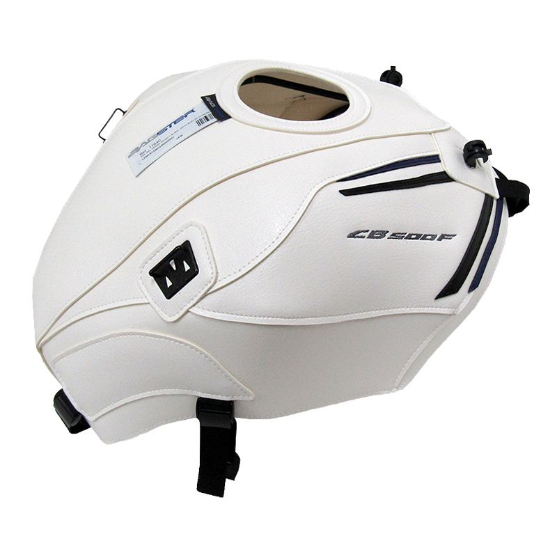 Tapis de réservoir Bagster BLANC DECO BLEU DE CHINE/NOIR