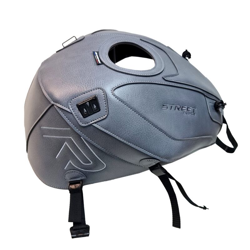 Tapis de réservoir Bagster Acier/Déco Broderie Argent