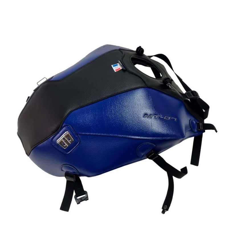 Tapis de réservoir Bagster Noir mat grainé/Bleu baltique