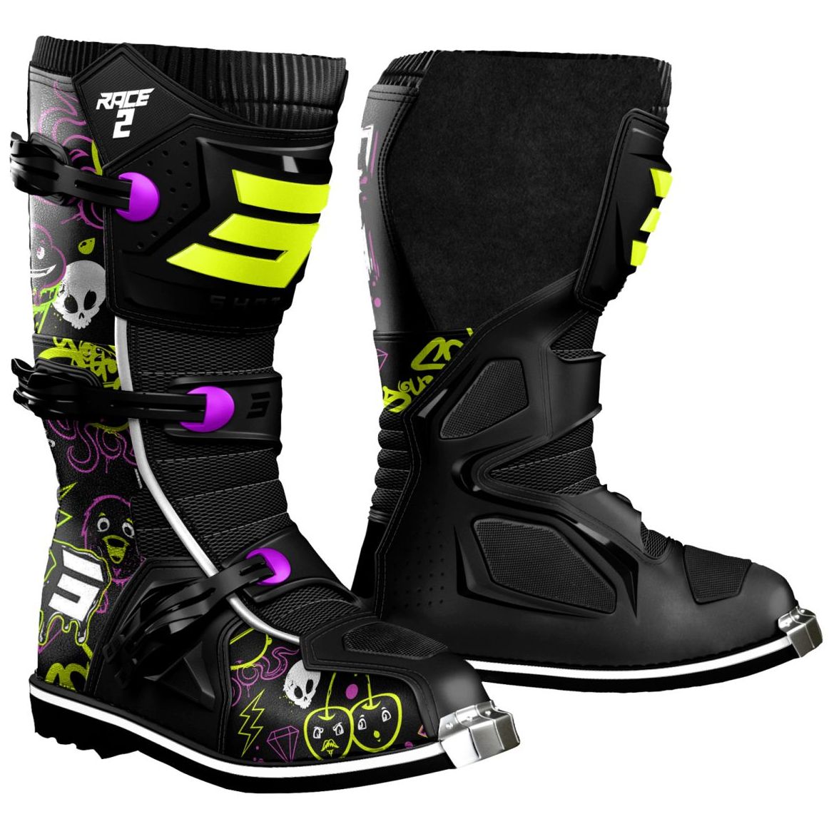 Bottes cross Shot RACE 2 ENFANT CARTOON