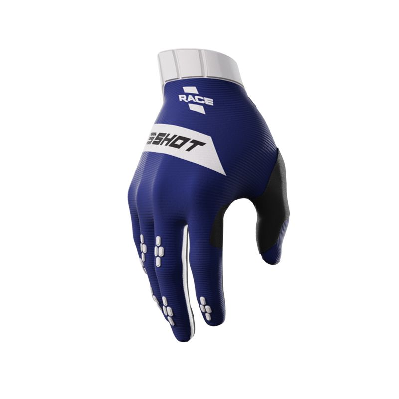 SHOT Gants cross Shot RACE 2024 — bleu et blanc