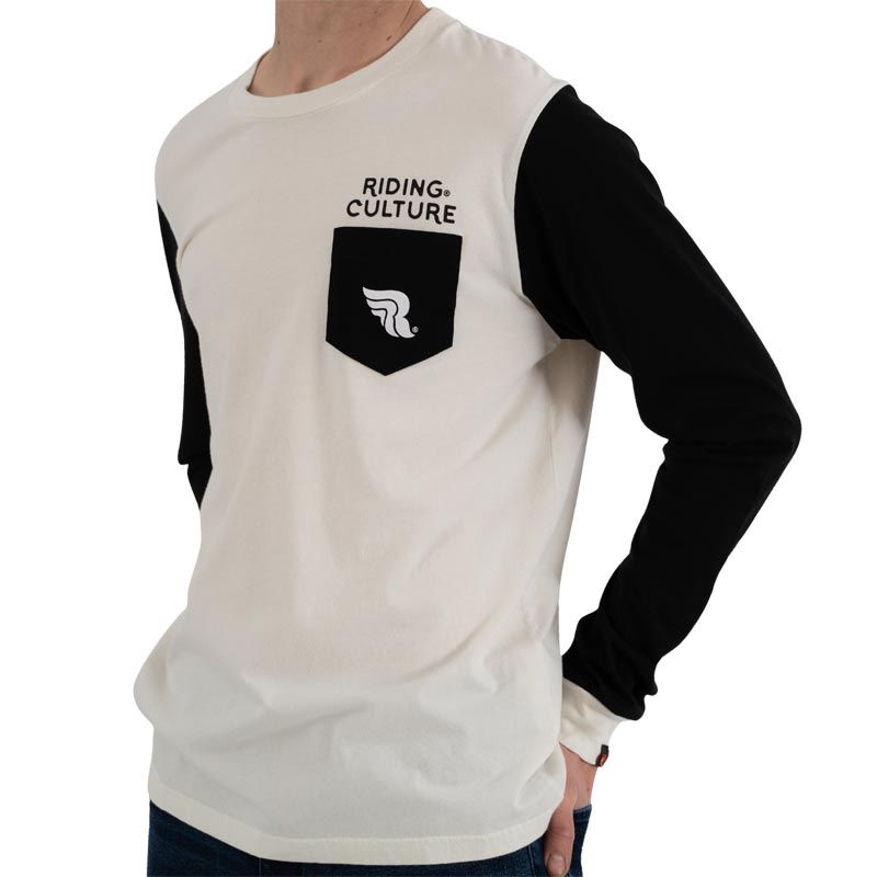 T-shirt manches longues RIDING CULTURE BLACK/DIRT WHITE L/S