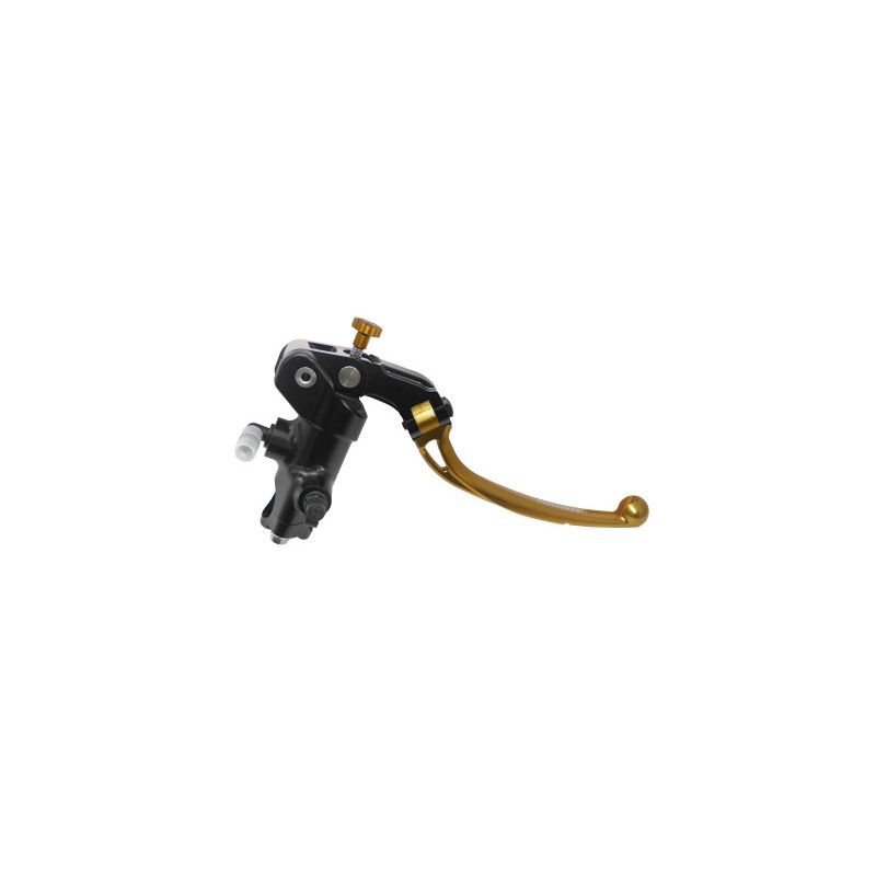ACCOSSATO Maître cylindre de frein Accossato radial 19 x 20 avec levier long rabattable — noir et or