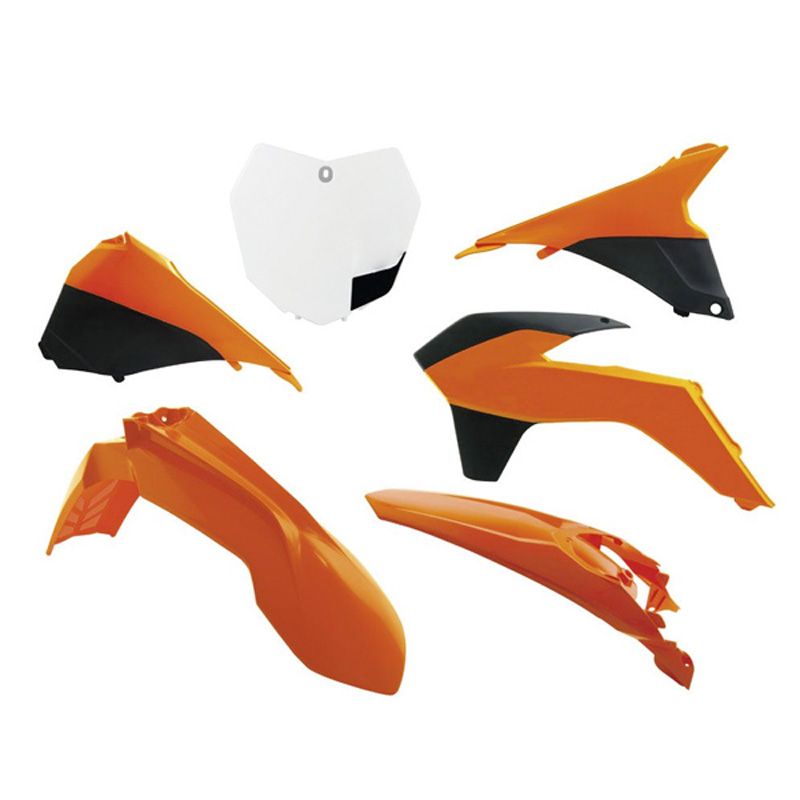Image of Kit plastiques R-tech 6 p orange-blanc