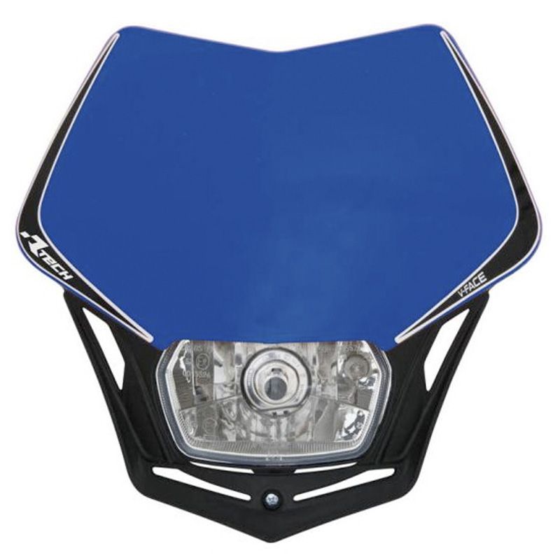 Image of Plaque phare R-tech V-Face Bleu TM Noir