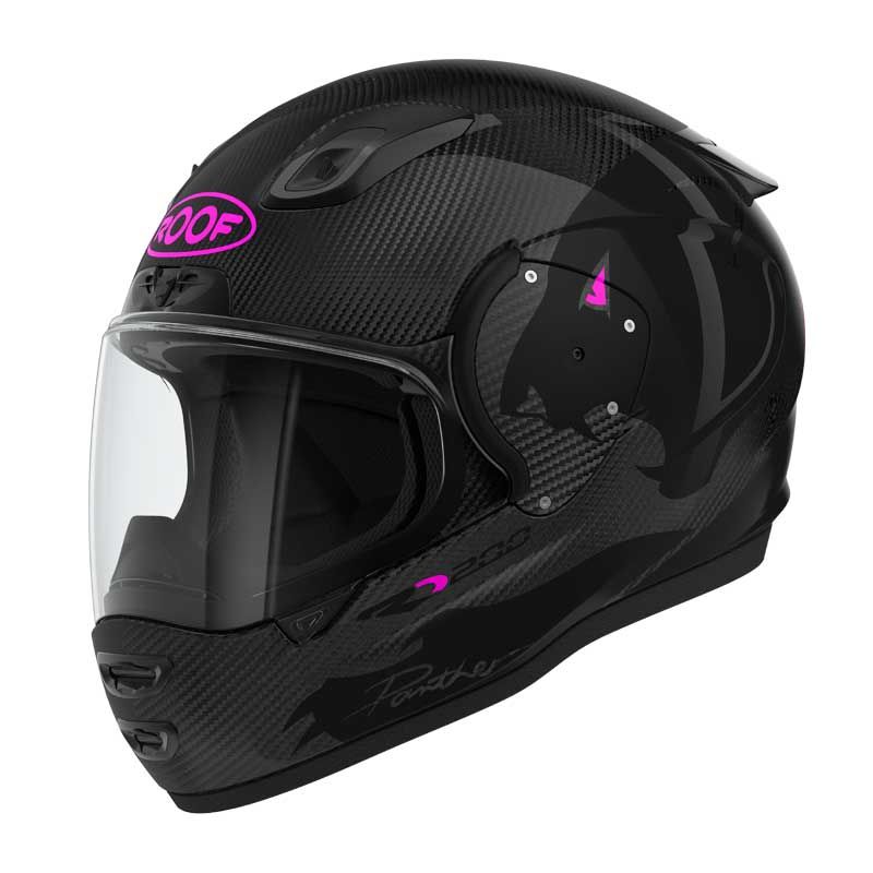 Image of Casque ROOF RO200 CARBON - PANTHER - BLACK PINK FLUO