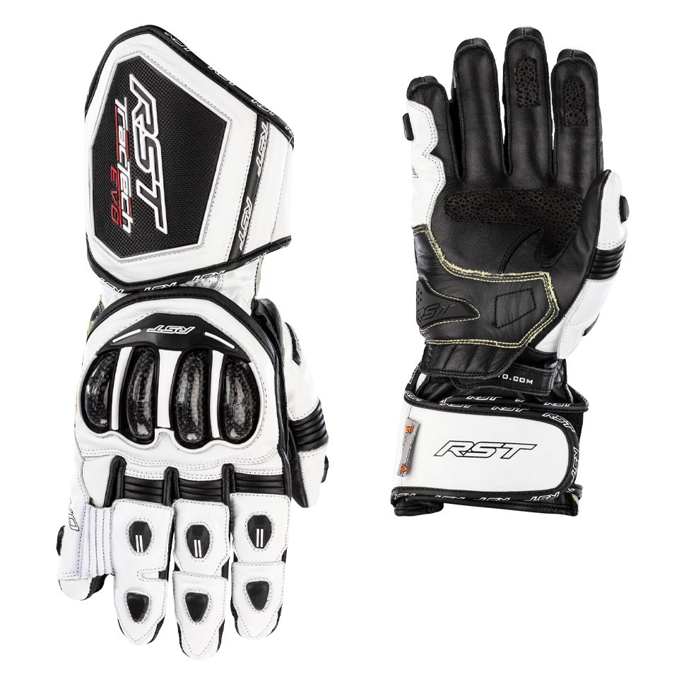 RST Gants RST TRACTECH EVO 4 — noir et blanc