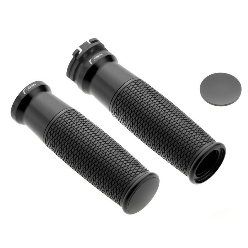 Poignées De Guidon Moto 25 Mm Universelles - Aluminium Et Caoutchouc Antidérapant - Compatible Harley Touring, Sportster, Dyna, Softail