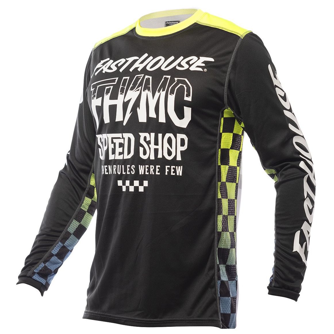 Image of Maillot cross FASTHOUSE GRINDHOUSE BRUTE BLACK/HIGH VIZ 2022
