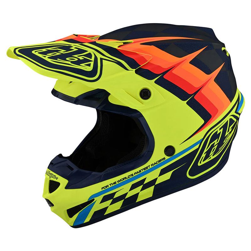Image of Casque cross TroyLee design SE4 POLYACRYLITE WARPED YOUTH