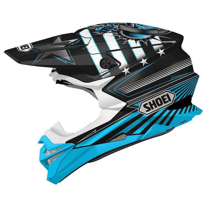 Casque Cross Shoei Vfx Wr Replica Grant 3 Black Blue Tc 2 2019