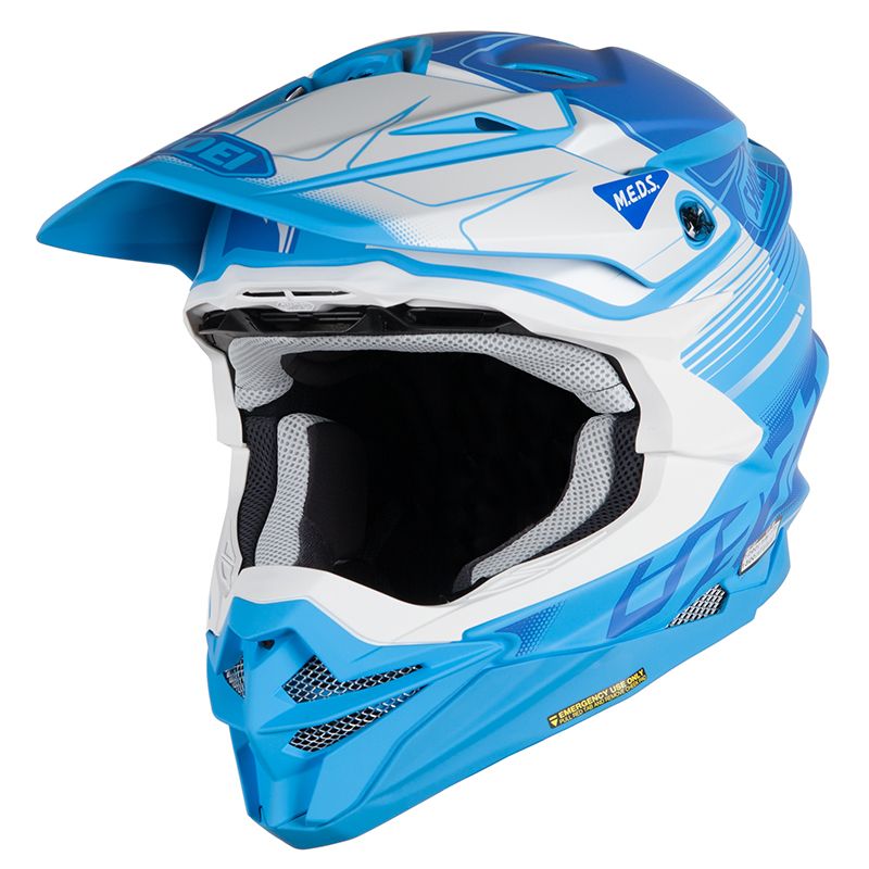 Casque Cross Shoei Vfx Wr Zinger White Blue Tc 2 2019 Casque Cross