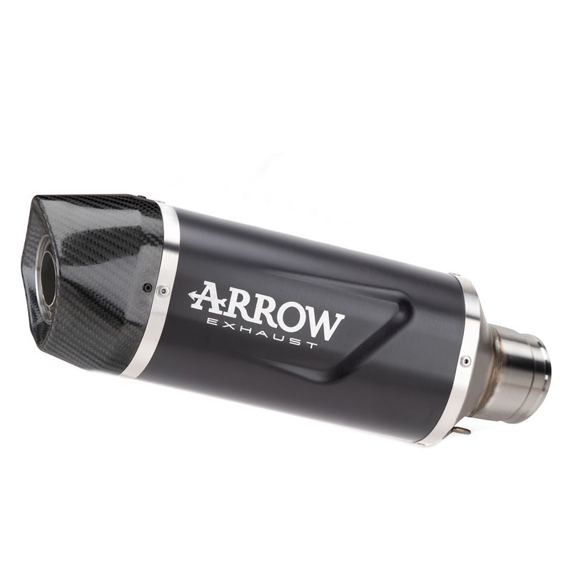 Silencieux Arrow indy race evo aluminium dark embout carbone