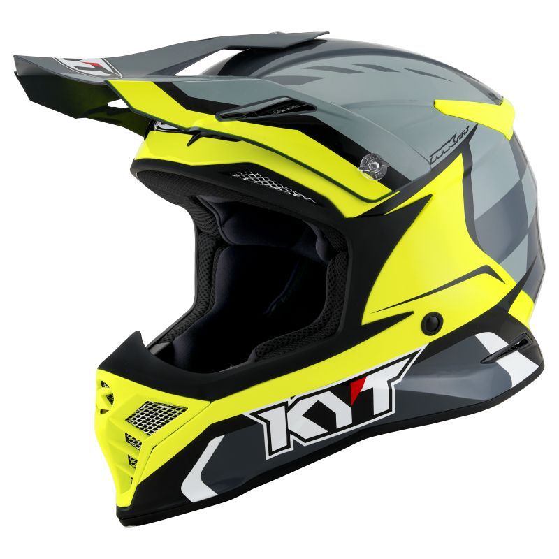 Image of Casque cross KYT SKYHAWK - GLOWING - ANTHRACITE/YELLOW 2023