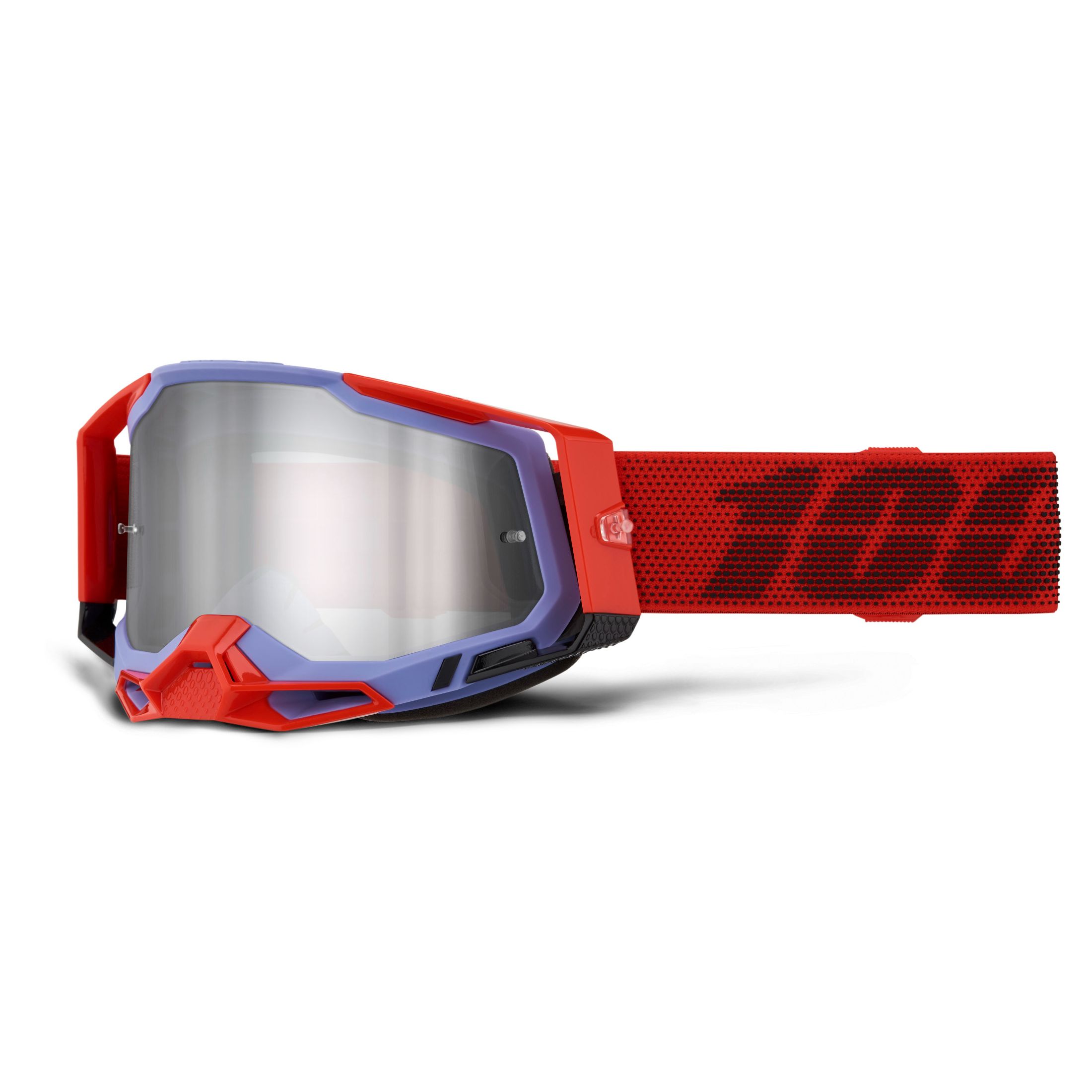 Masque cross 100% RACECRAFT 2 - CLEAT - IRIDIUM SILVER 2024