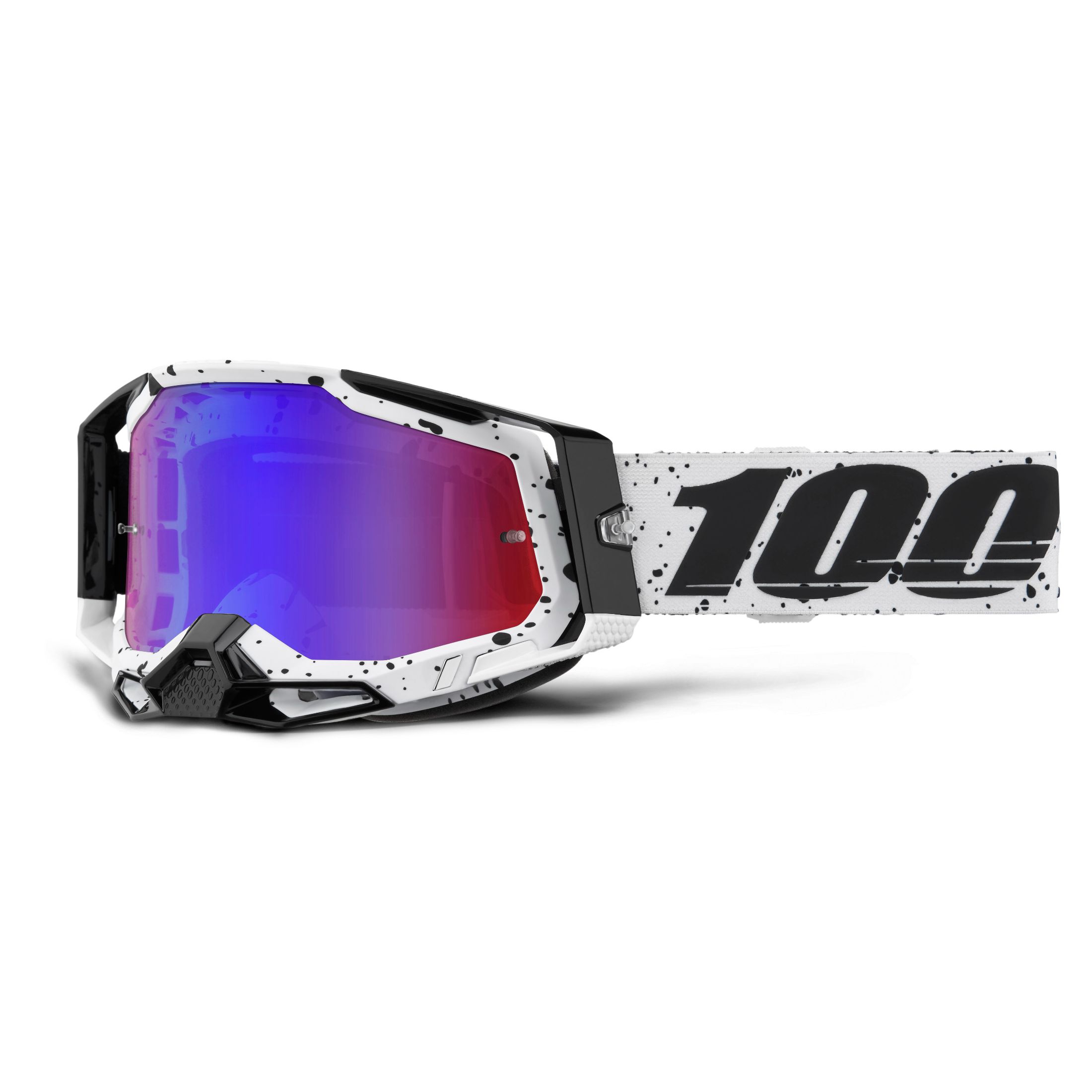 Masque cross 100% RACECRAFT 2 - TRINITY - IRIDIUM ROUGE/BLEU 2024