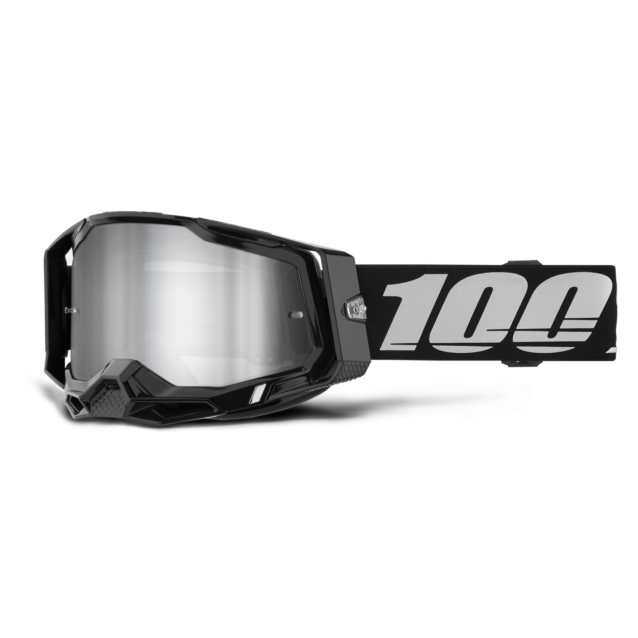 Masque cross 100% RACECRAFT 2 - IRIDIUM SILVER 2024