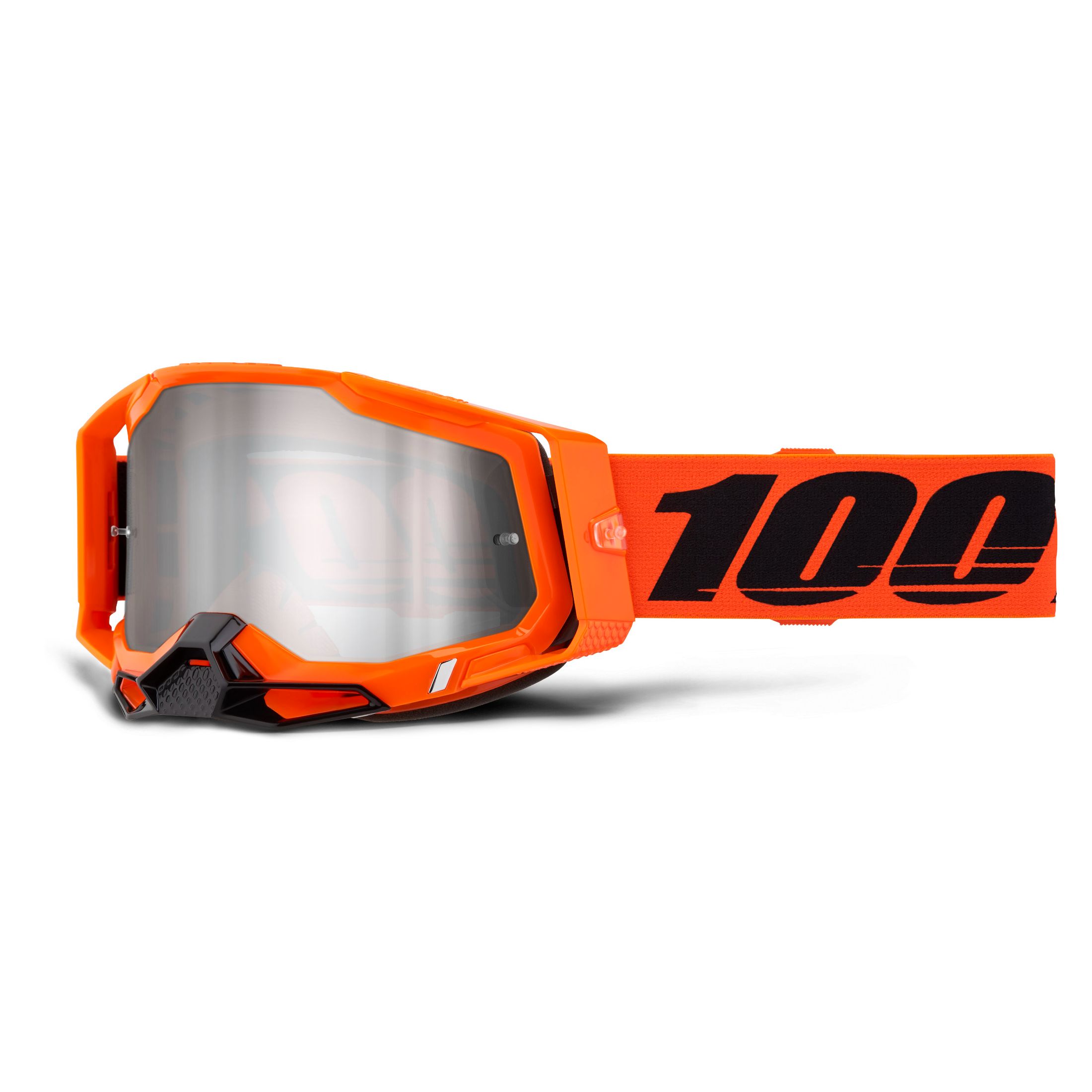 Masque cross 100% RACECRAFT 2 - IRIDIUM SILVER FLASH 2024