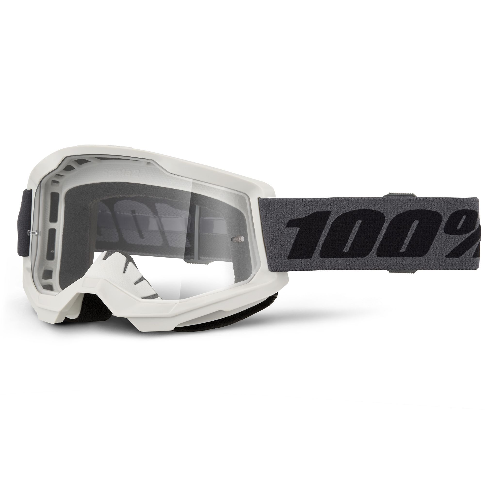 Masque cross 100% STRATA 2 Gris- Clair 2026