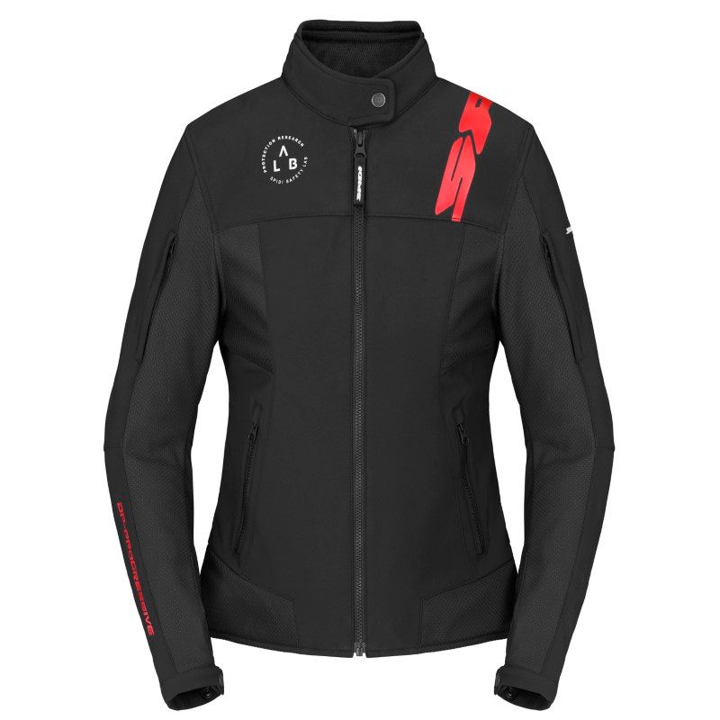SPIDI Blouson Moto Spidi CORSA TEX LADY — noir et rouge