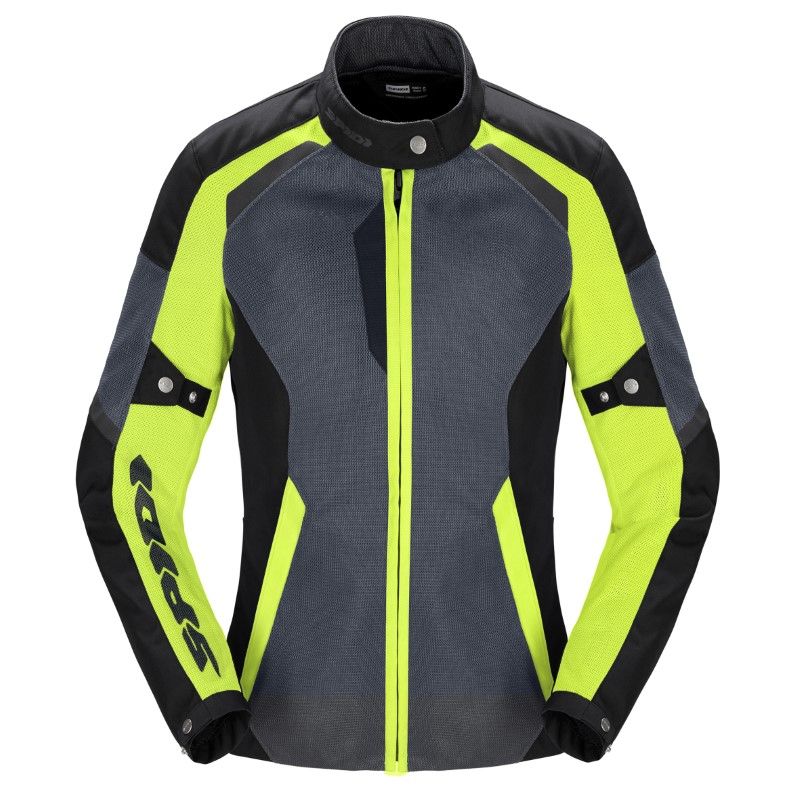 SPIDI Blouson Moto Spidi TEK NET LADY — noir, gris et jaune