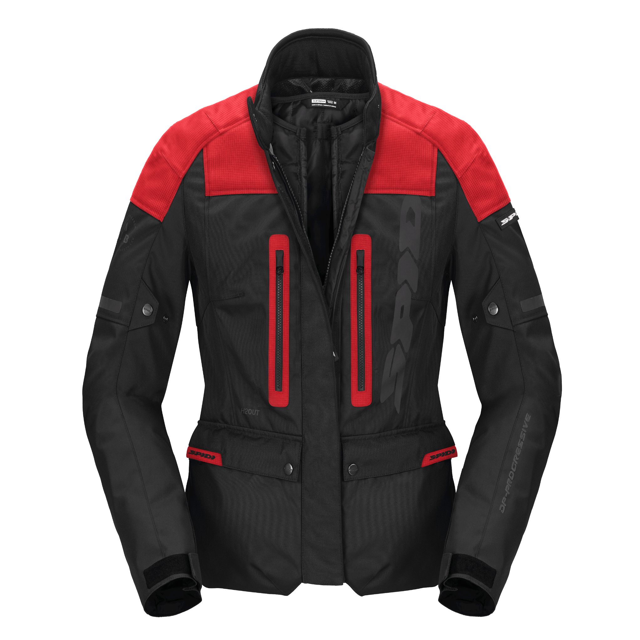 SPIDI Blouson Moto Spidi TRAVELER 3 EVO LADY — noir et rouge