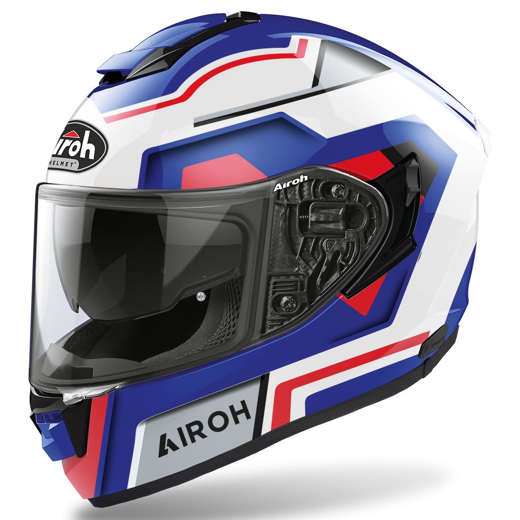 Image of Casque Airoh ST 501 - SQUARE - RED/BLUE GLOSS
