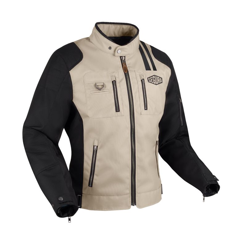 SEGURA Blouson Moto Segura SCORPIO — beige et noir