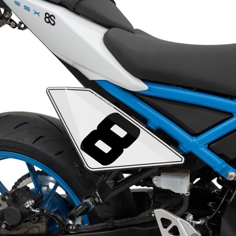 Plaques latérales Barracuda kit complet (support et Plaques numéro)