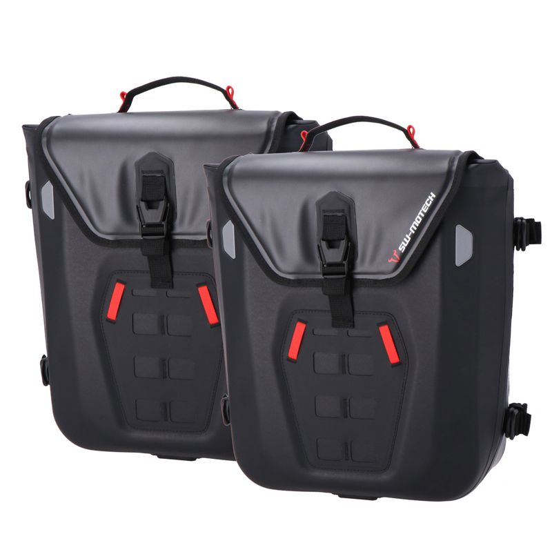 Sacoches cavalières SW-MOTECH SysBag WP M /M (2 x 17-23 Litres) avec support