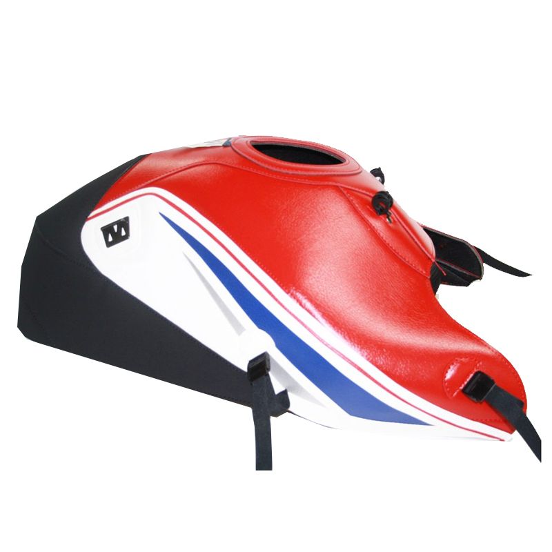 Tapis de réservoir Bagster ROUGE/DÉCO BLANCHE/POINTES BALTIQUES/GRIS ARGENT