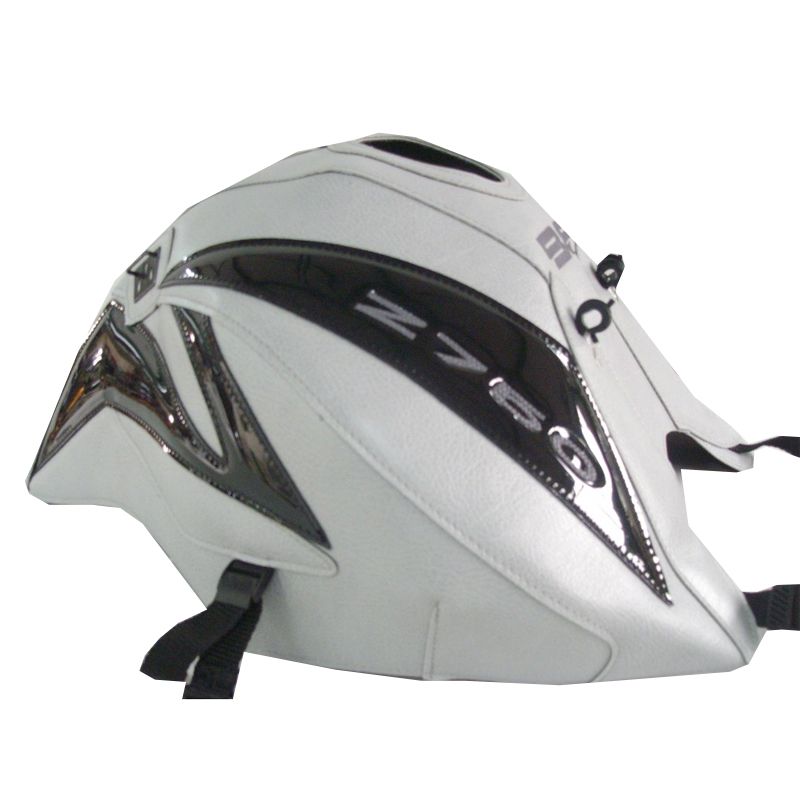 Tapis de réservoir Bagster Master Series Gris Clair/Déco Noire Brillante