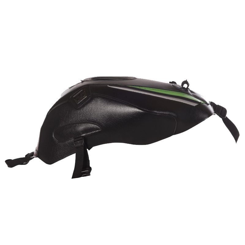 Tapis de réservoir Bagster NOIR/DÉCO VERT/BORDE NOIR/ARGENT