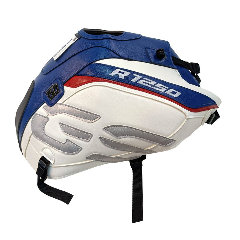 Tapis de réservoir Bagster Bleu/Blanc/Déco Rouge/Argent