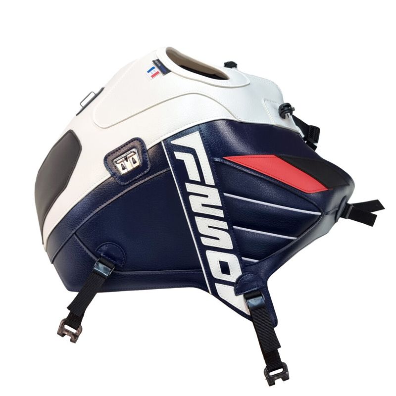 Tapis de réservoir Bagster Blanc/Marine/Déco Noir Mat grainé/Persico/Blanc