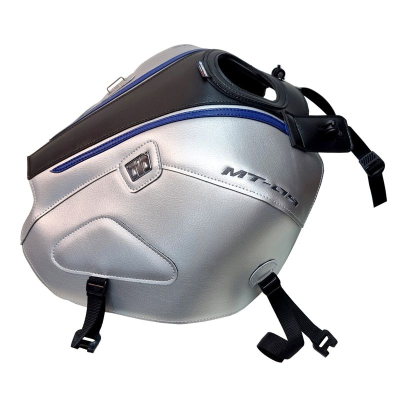 Tapis de réservoir Bagster Argent/Noir/Déco Bleu