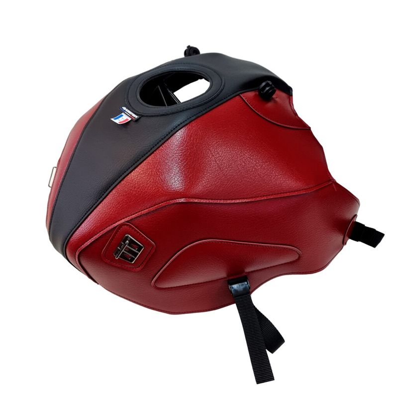 Tapis de réservoir Bagster Noir mat grainé / rouge foncé