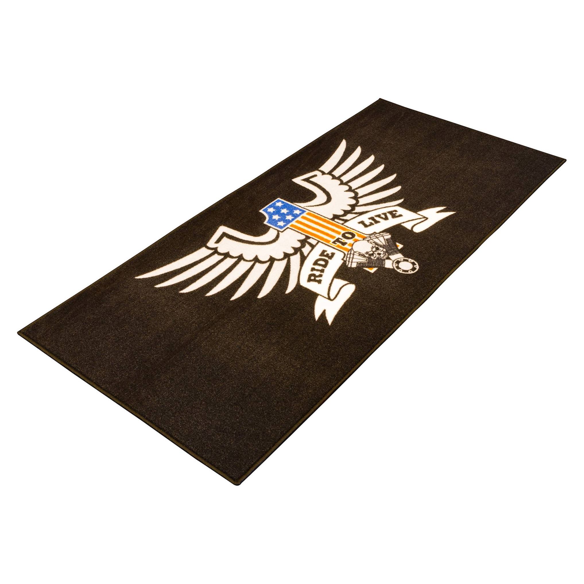 Tapis environnemental BIKETEK MOTO SERIES 3 AMERICAN EAGLE - RIDE TO LIVE - 190x80cm